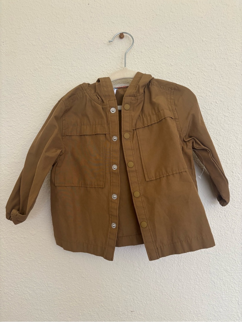 Old Navy Kids Tan Hooded Utility Raincoat